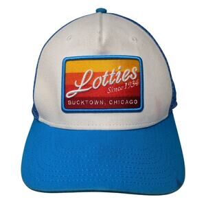 Lotties Since 1934 Bucktown, Chicago Snapback Trucker Hat Blue One Size Dome